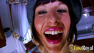 Brunette MILF throat and pussy fucking!