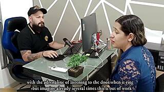 Mature Latina gives her boss a satisfying oral performance