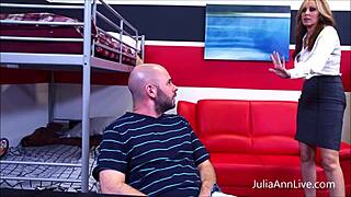 Can Big Titty Teacher Julia Ann Handle Students' Stiff Dicks?