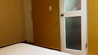 Stepmom and stepson share a bed, ending up banging with English subtitles.