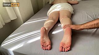 horny stepmom gettin pounded after a massage, oops forgot protection