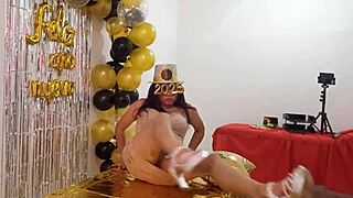 beautiful indian milf secretary at new years party in elegant dress with vagina exposed