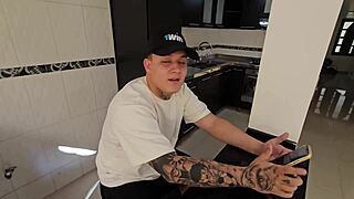 Horny wife sucks best friend's dick secretly