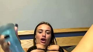 Tattooed Scottish milf plays solo with big tits in horny action