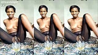 Milf Nikkie Bangs a Giant Eggplant and Savors Her Own Squirt