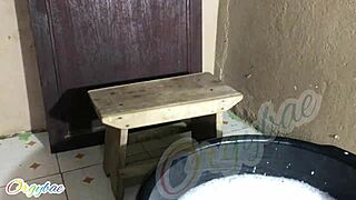 weekend laundry as a housewife