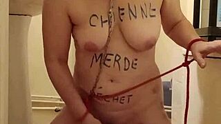 Связанная шлюха унижена в жесткой БДСМ-сессии