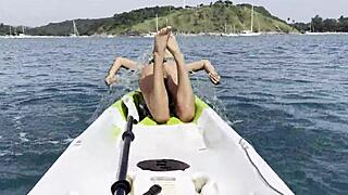 naughty monika fox masturbates and squirts on a kayak in the sea free