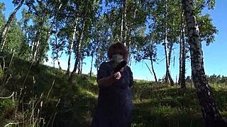 Lesbians Find Dildo in Forest for Wild Doggystyle Milf Action