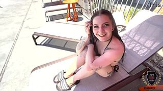 Gothic inked Lily Thot gets her holes stretched wide