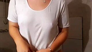 Spanish Brunette Feels Sexy Moving Her Ass In The Bathroom