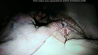 Cum running out of dildo fucked wife