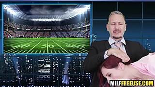 Hot Milfs Freeused Hard During Live News Broadcast