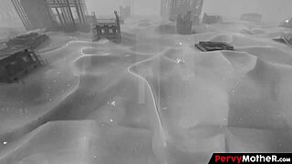 Stepmom deepthroats stepson in a wild post-Armageddon encounter on PervyMother