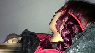 stepbrother bangs horny stepsister, cums on her sweet petite 18+ butt at home