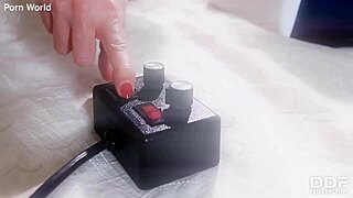 hungarian babe rides sybian in lingerie solo