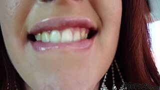 Horny Redhead Cheats On Husband With Deepthroat!