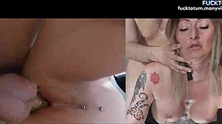 rough anal pounding makes her squirt at min 04, anal creampie empties load into asshole with dirty talk