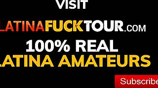 Tight Colombian teen rides mature cock in POV, holes stuffed