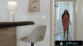 Sheena Ryder Caught Lying, Rough Fucks Puck Still with Licking and Scissoring