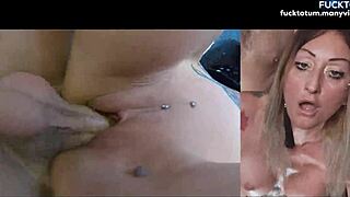 rough anal pounding makes her squirt at min 04, anal creampie empties load into asshole with dirty talk