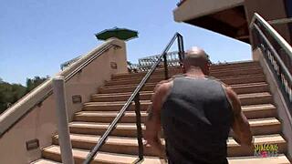 Alexa Nicole gets help entering business with intense camera action