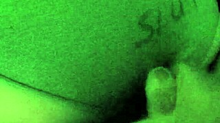 Jacking off and cumming on my chubby milf ass