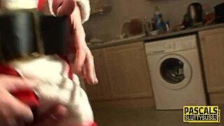 Skinny Blonde MILF Sub Deepthroats Master in BDSM Session