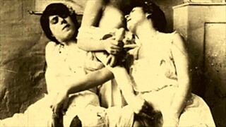 Vintage threesome features hairy pussy in erotic confessions