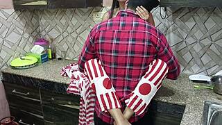 sexy stepmom saara gets assfucked in quick kitchen romp