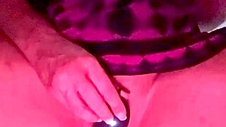 showing off her pretty skinny body with vibrator