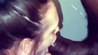 Curvy mature cougar licks thick black cock in bedroom