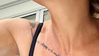 alinemilf deepthroats and gags on cum in retro style.