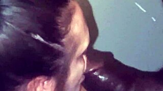 Curvy mature cougar licks thick black cock in bedroom