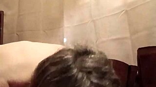 slave milf bent over licking boots in pov