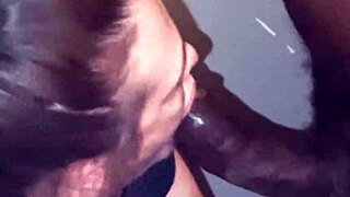 Curvy mature cougar licks thick black cock in bedroom