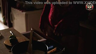 I love naked cooking with my European housewife