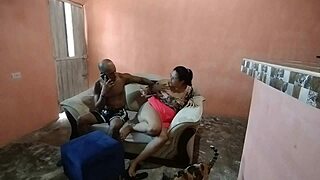 Unfaithful Husband Fucks Sister-In-Law's Big Ass In Living Room While Wife Is Away