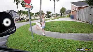 Bangbros Candy Lane Smiles Through Messy Facial on Bang Bus