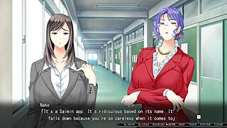 wow, big-boobed married teacher yui & naoko in wild hypnosis action!