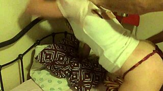 European milf pounded in white cotton dress and panties