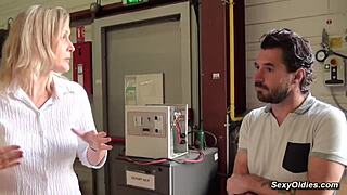 Tall Milf Melany Paris Fucked in Warehouse