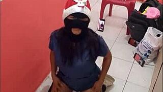 Milf Nurse Flashes Sexy Ass in Hospital Corridor on Christmas Eve