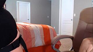 Lesbians exploring strap-on doggy style in close-up POV