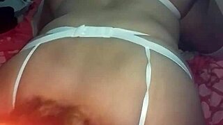 Recording Frontal View of Fucking Blonde in Sexy Lingerie