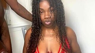 Keisha Minaj sucks stepbrother's big black cock