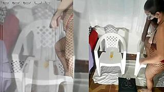 i undress in my red panties and bodysuit for a full video