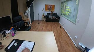 nataly dewalt in casting, sucking and gagging on that big cock