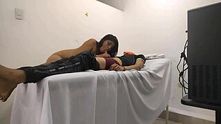 change of plans, doc was gonna massage her but she turned out wild. she set me up fast for something else!