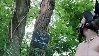 2024 09 04 Sklavin F Ponygirl wird im Wald dominiert